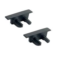 American Lighting White Plastic Double Flange End Cap with Wire Feed Hole (2 Pack)